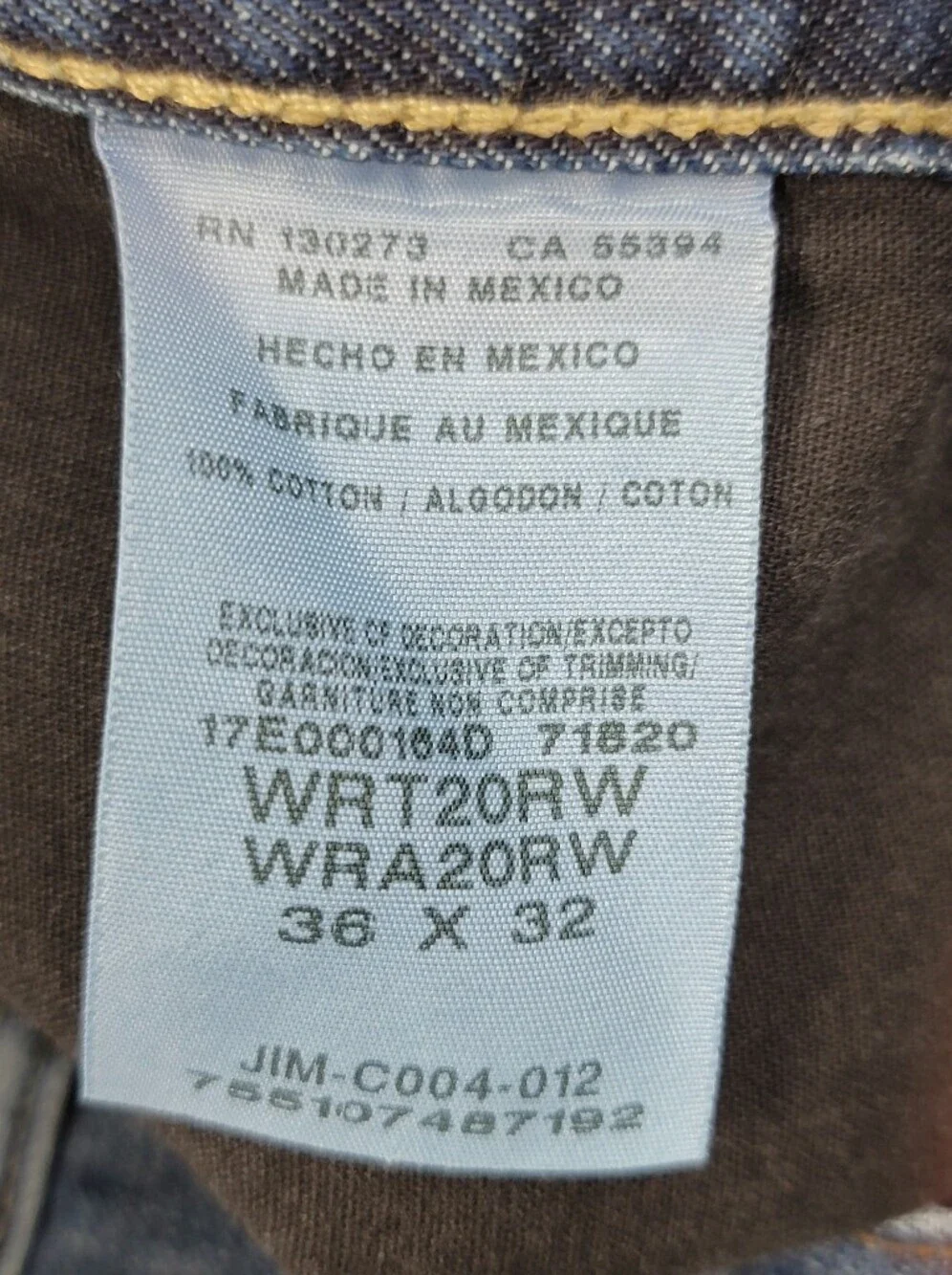 Wrangler Retro Jeans Mens 36X32 Relaxed Boot Western Cowboy Blue Denim Dark